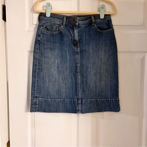 Boden denim jean skirt a-line women’s size 12 long
